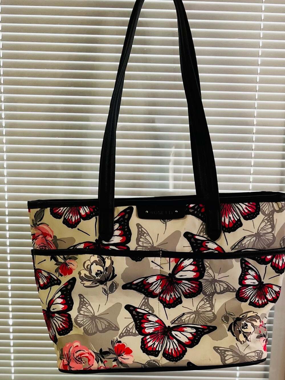 Rosetti Butterfly Floral Print Tote Bag